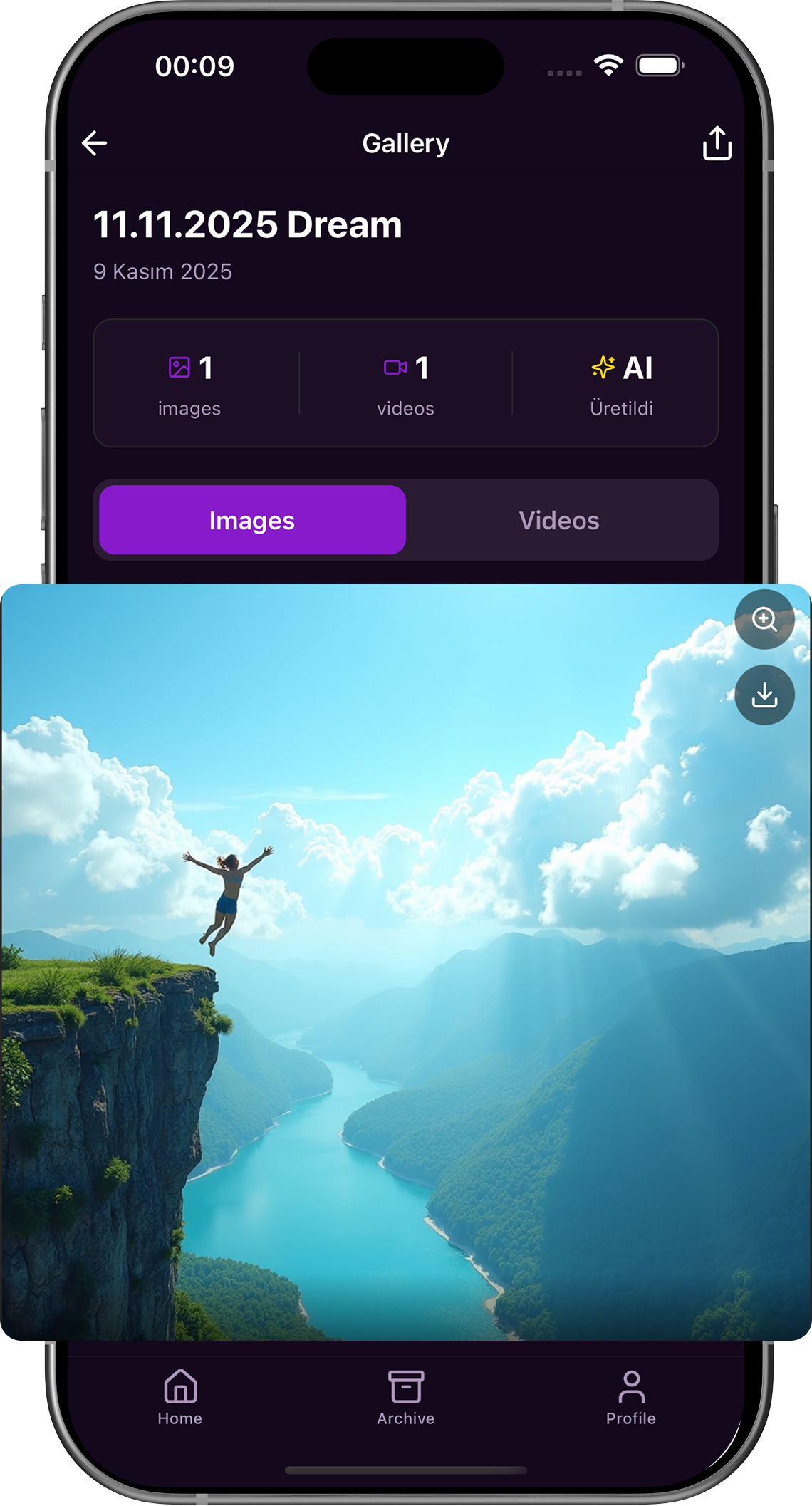 Gallery of AI-generated images and videos